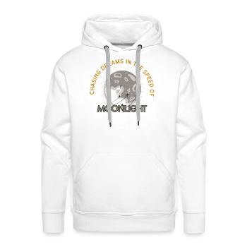Celestial Moonlight Dream Illustration - Men's Premium Hoodie - white - Front - Liam (192cm)