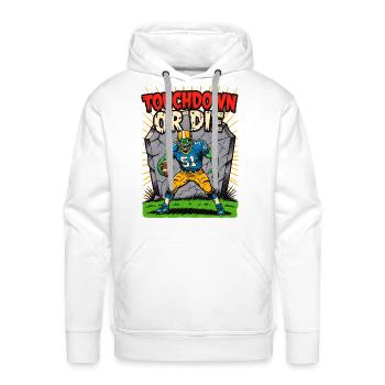 Terrifying zombie American football player - Men's Premium Hoodie - white - Front - Liam (192cm)