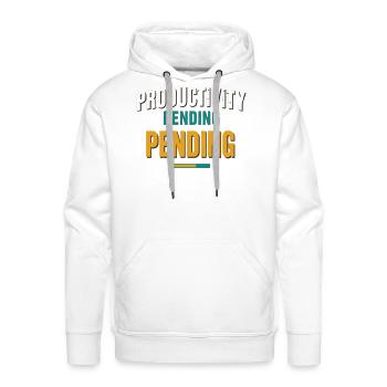 Productivity Pending - Men's Premium Hoodie - white - Front - Liam (192cm)