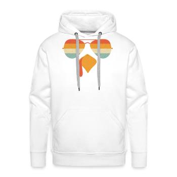 Thanksgiving Retro Turkey Sunglasses - Men's Premium Hoodie - white - Front - Liam (192cm)