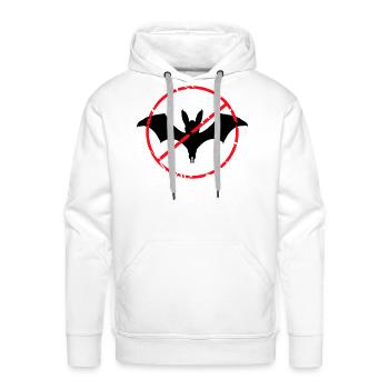 No Bats Allowed Sign Halloween Prohibition Against - Men's Premium Hoodie - white - Front - Liam (192cm)