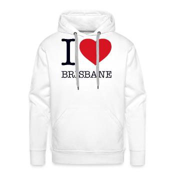 I love Brisbane - Men's Premium Hoodie - white - Front - Liam (192cm)