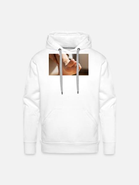 Female foot - Men's Premium Hoodie - white