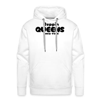 Reppin The Streets of Queens NY - Men's Premium Hoodie - white - Front - Liam (192cm)