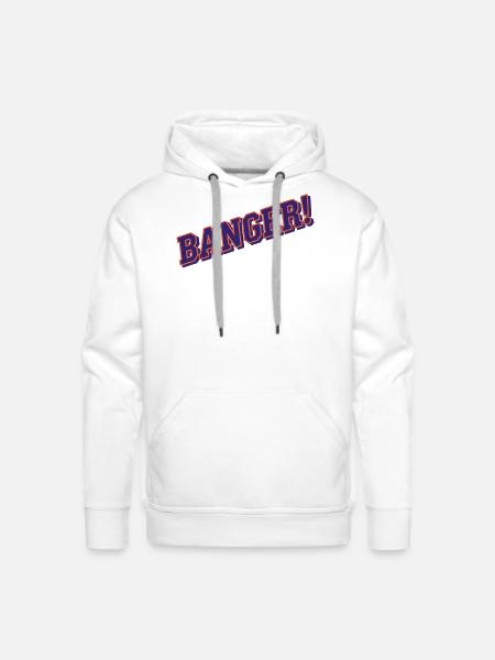 Banger purple orange - Men's Premium Hoodie - white