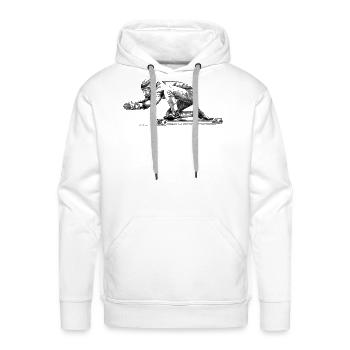 Longboard - Men's Premium Hoodie - white - Front - Liam (192cm)