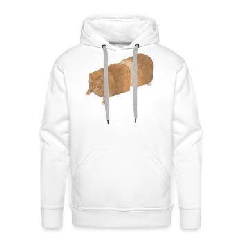 Loaf Cat - Men's Premium Hoodie - white - Front - Liam (192cm)