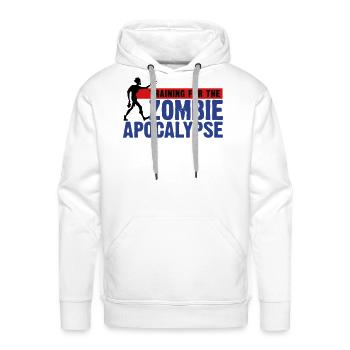 Training for the Zombie Apocalypse - Men's Premium Hoodie - white - Front - Liam (192cm)