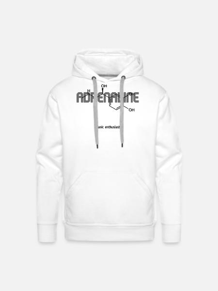 Adrenaline Chemistry Pulse - Men's Premium Hoodie - white