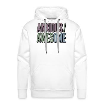 Anxious/Awesome Gradient - Men's Premium Hoodie - white - Front - Liam (192cm)