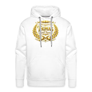 Brilliant Thomas Minds Above Emblem - Men's Premium Hoodie - white - Front - Liam (192cm)