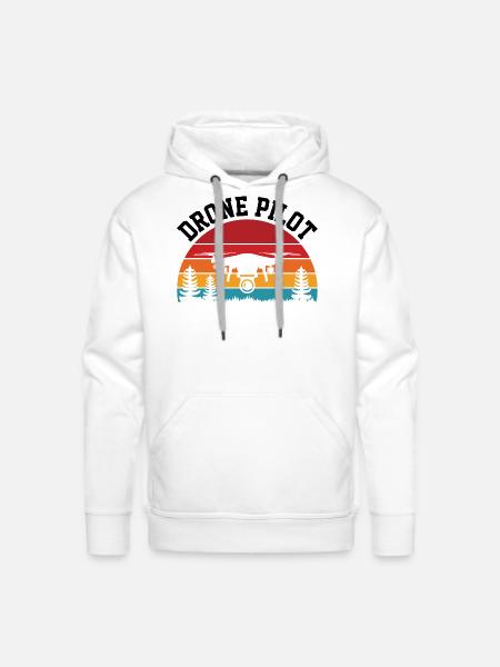 Drone Pilot - Men's Premium Hoodie - white