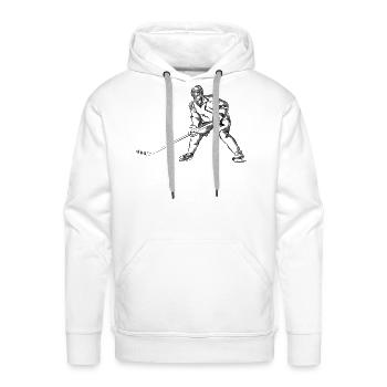 Hockey - Molleton à capuche Premium pour homme - blanc - Devant - Liam (192cm)