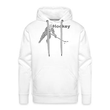Hockey - Molleton à capuche Premium pour homme - blanc - Devant - Liam (192cm)