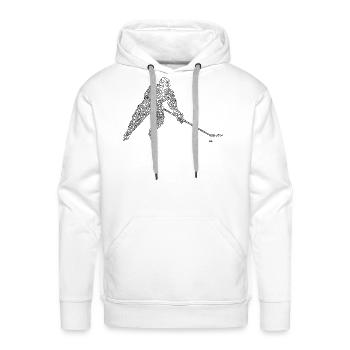 Hockey - Molleton à capuche Premium pour homme - blanc - Devant - Liam (192cm)