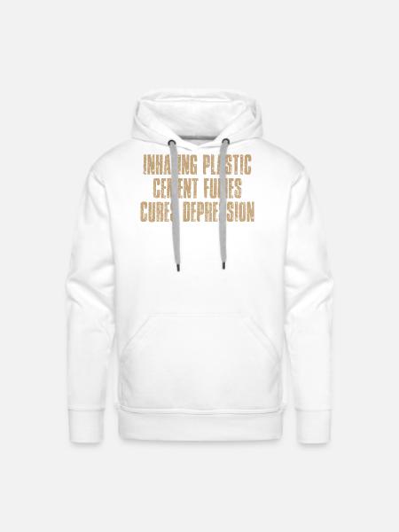 Plastic Fume Mood Pollution - Men's Premium Hoodie - white