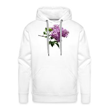 Lovely Purple Lilacs - Men's Premium Hoodie - white - Front - Liam (192cm)