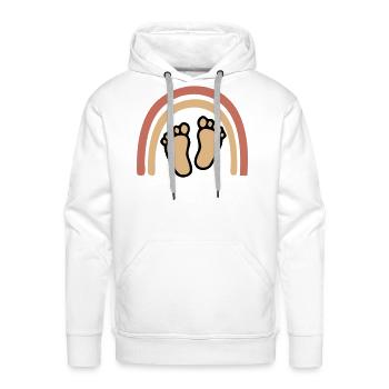Baby Feet Rainbow Boho - Men's Premium Hoodie - white - Front - Liam (192cm)