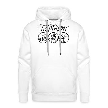 triathlon - Men's Premium Hoodie - white - Front - Liam (192cm)