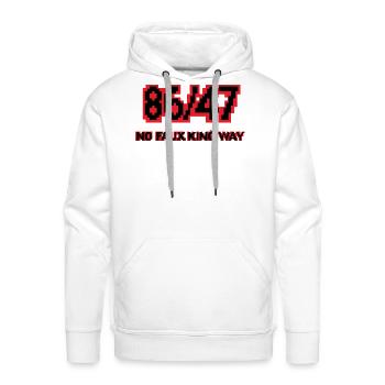 8647 Pixel Rebellion - Men's Premium Hoodie - white - Front - Liam (192cm)