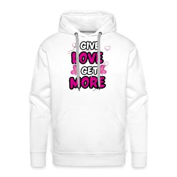 Give Love Get More - Men's Premium Hoodie - white - Front - Liam (192cm)