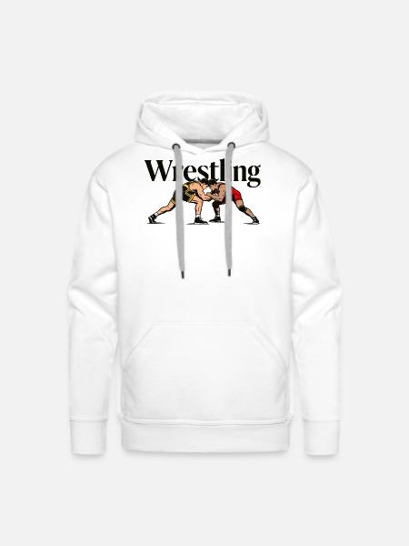 wrestling - Men's Premium Hoodie - white