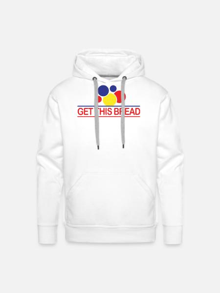Get This Bread - Men's Premium Hoodie - white