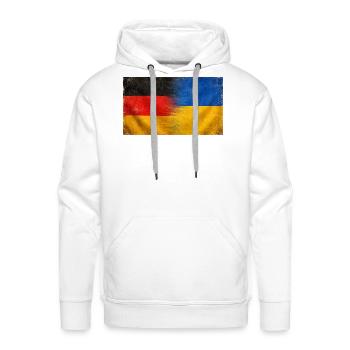 National Pride Germany Ukraine Origin - Men's Premium Hoodie - white - Front - Liam (192cm)