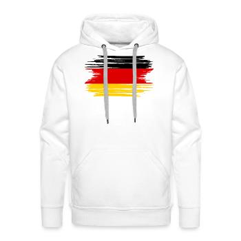 Distressed Germany Flag DE - Men's Premium Hoodie - white - Front - Liam (192cm)