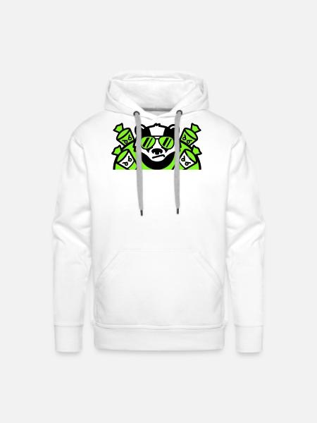 Badger Candy Cones Crest - Men's Premium Hoodie - white