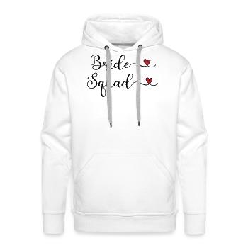 Bride Squad cute Typography with a Heart - Men's Premium Hoodie - white - Front - Liam (192cm)