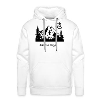 Please provide design details - Men's Premium Hoodie - white - Front - Liam (192cm)
