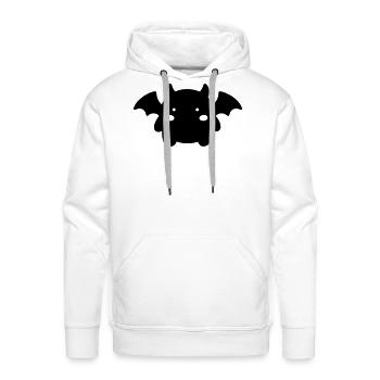 Black Bat - Men's Premium Hoodie - white - Front - Liam (192cm)