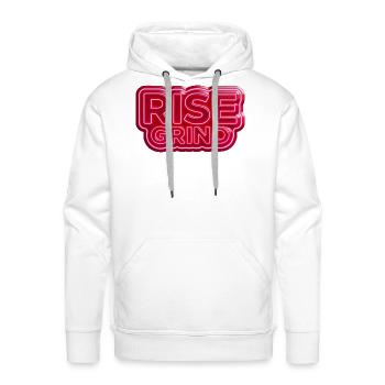  Rise Grind - Men's Premium Hoodie - white - Front - Liam (192cm)