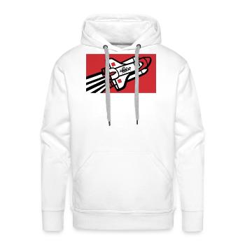 Space Shuttle Graffiti Graphic - Men's Premium Hoodie - white - Front - Liam (192cm)