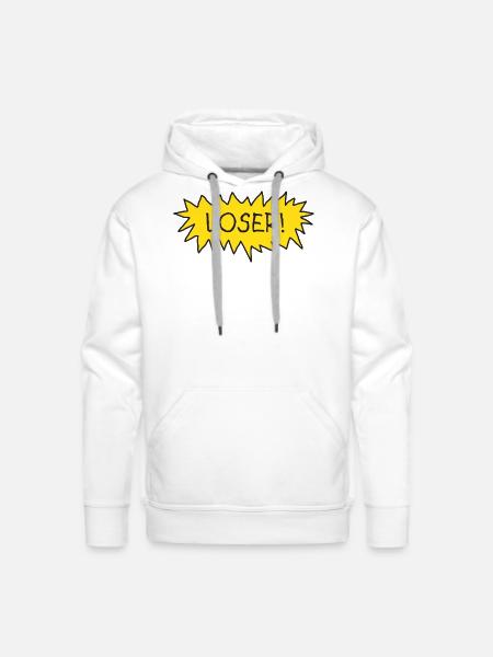 Loser! - Men's Premium Hoodie - white