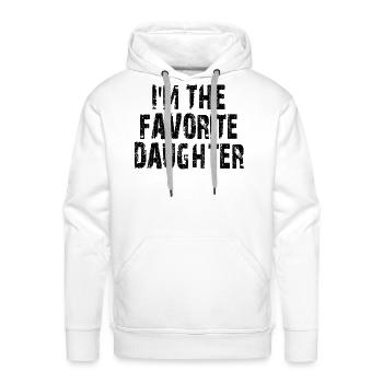 Family Favorites Gifts & more I'm The Favorite Dau - Men's Premium Hoodie - white - Front - Liam (192cm)