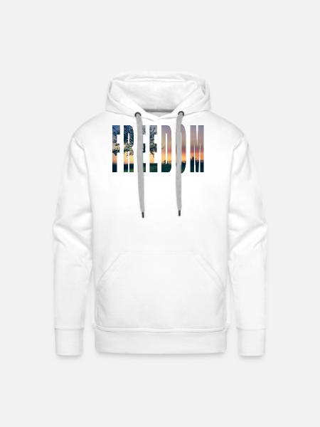 FREEDOM2 - Men's Premium Hoodie - white