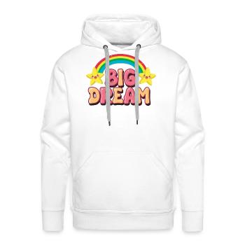 Dessin animé d’étoile arc-en-ciel de grand rêve mignon - Molleton à capuche Premium pour homme - blanc - Devant - Liam (192cm)