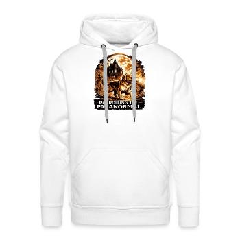 Patrolling The Paranormal Golden Retriever Shirt - Men's Premium Hoodie - white - Front - Liam (192cm)