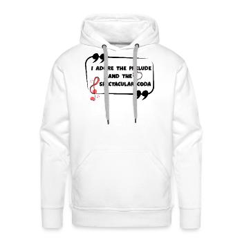 I_adore_the_prelude_and_the_spectacular_coda Music - Men's Premium Hoodie - white - Front - Liam (192cm)