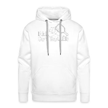 Dink Controlled Indoor Pickleball Black Vector - Men's Premium Hoodie - white - Front - Liam (192cm)