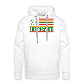 Juneteenth Flag Heritage - Men's Premium Hoodie - white - Front - Liam (192cm)