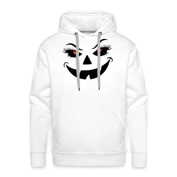 Jack-O-Lantern - Spooky Halloween Face - Men's Premium Hoodie - white - Front - Liam (192cm)