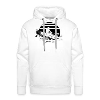 Rower Drawing - Men's Premium Hoodie - white - Front - Liam (192cm)