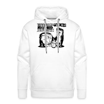 Noir Mystic Skull Portrait - Men's Premium Hoodie - white - Front - Liam (192cm)