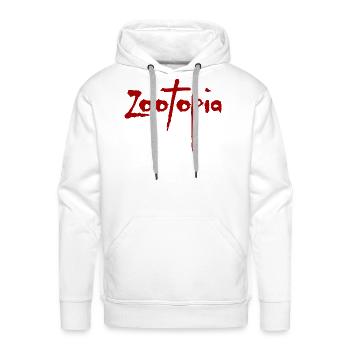 Zootopia Red Logo Typography Disney Animation Movi - Men's Premium Hoodie - white - Front - Liam (192cm)