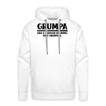 Grumpa Like A Regular Grandpa Only Grumpier Funny  - Men's Premium Hoodie - white - Front - Liam (192cm)