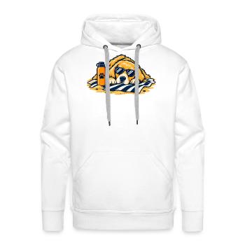  Dog Vibes - Men's Premium Hoodie - white - Front - Liam (192cm)