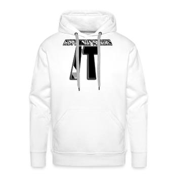 Not Really Feeling It Glitch Art - Men's Premium Hoodie - white - Front - Liam (192cm)